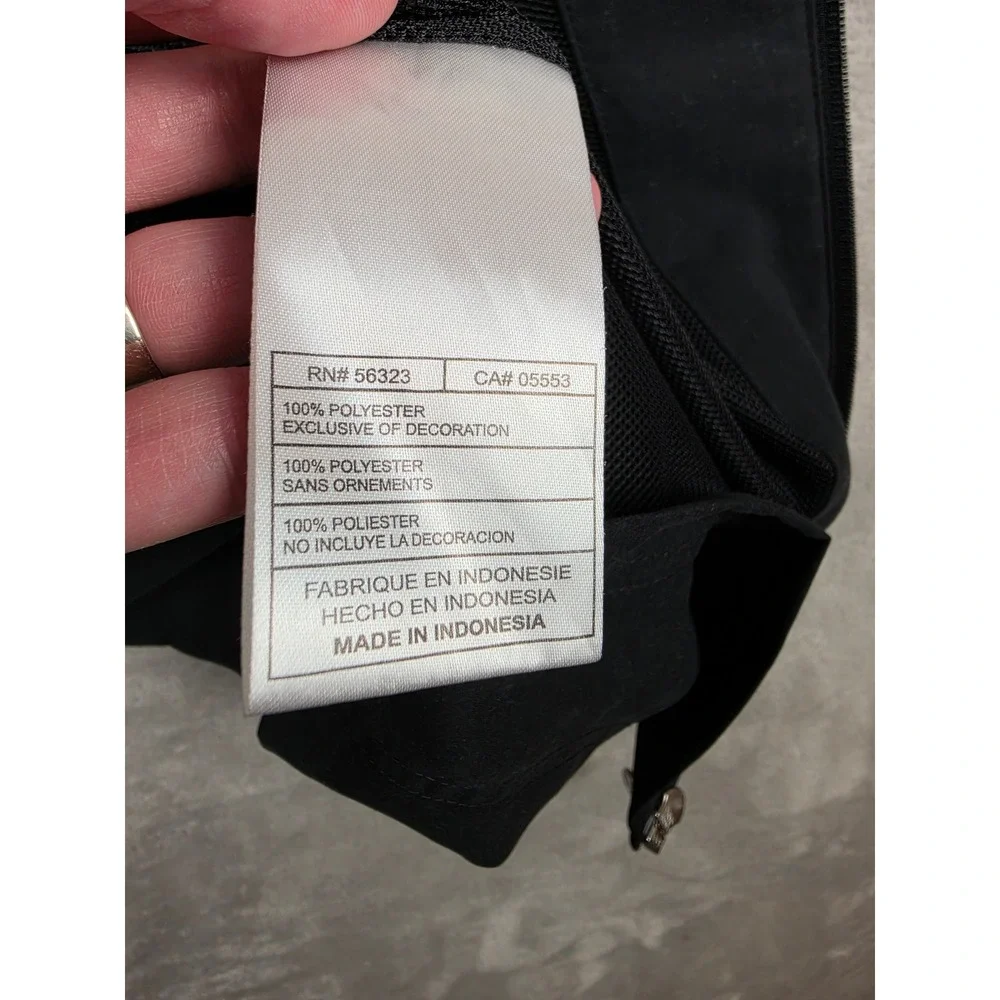 Nike Track Jacket Womens Medium Black White Full Zip Raglan Mesh Lined Y2K